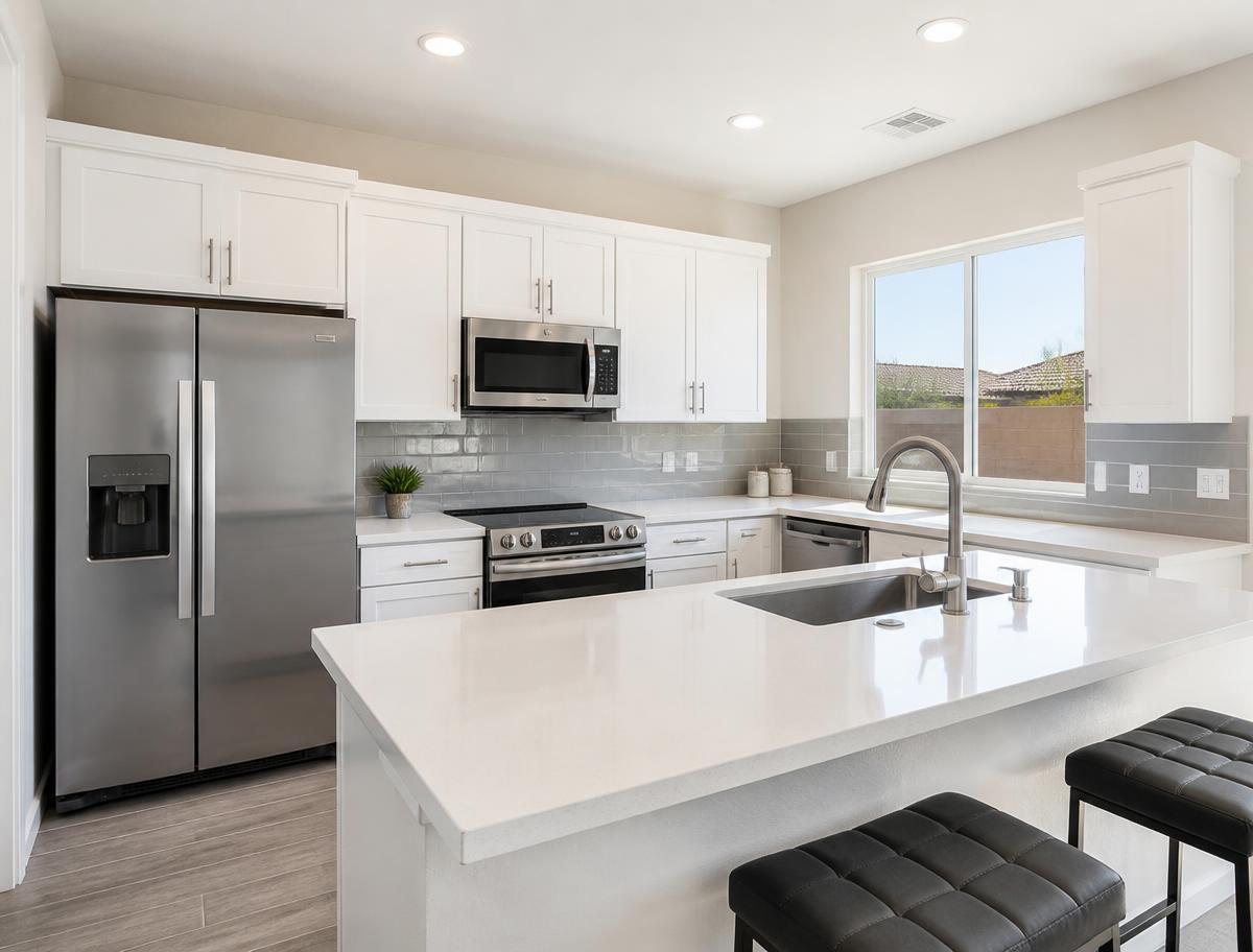 Spotless kitchen in a Phoenix area home after a professional cleaning